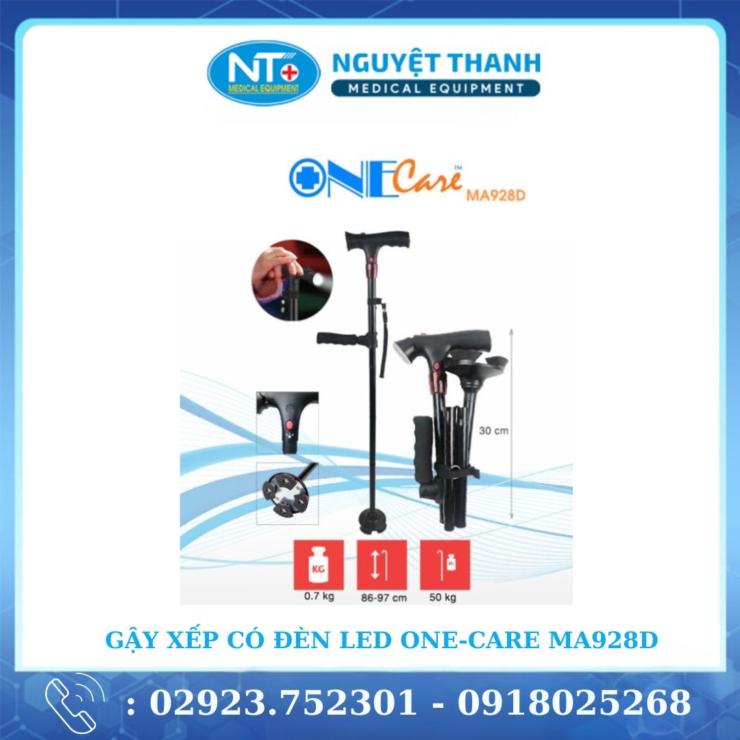 Gậy Xếp Có Đèn Led , Có Tay Vịn One-Care MA928D