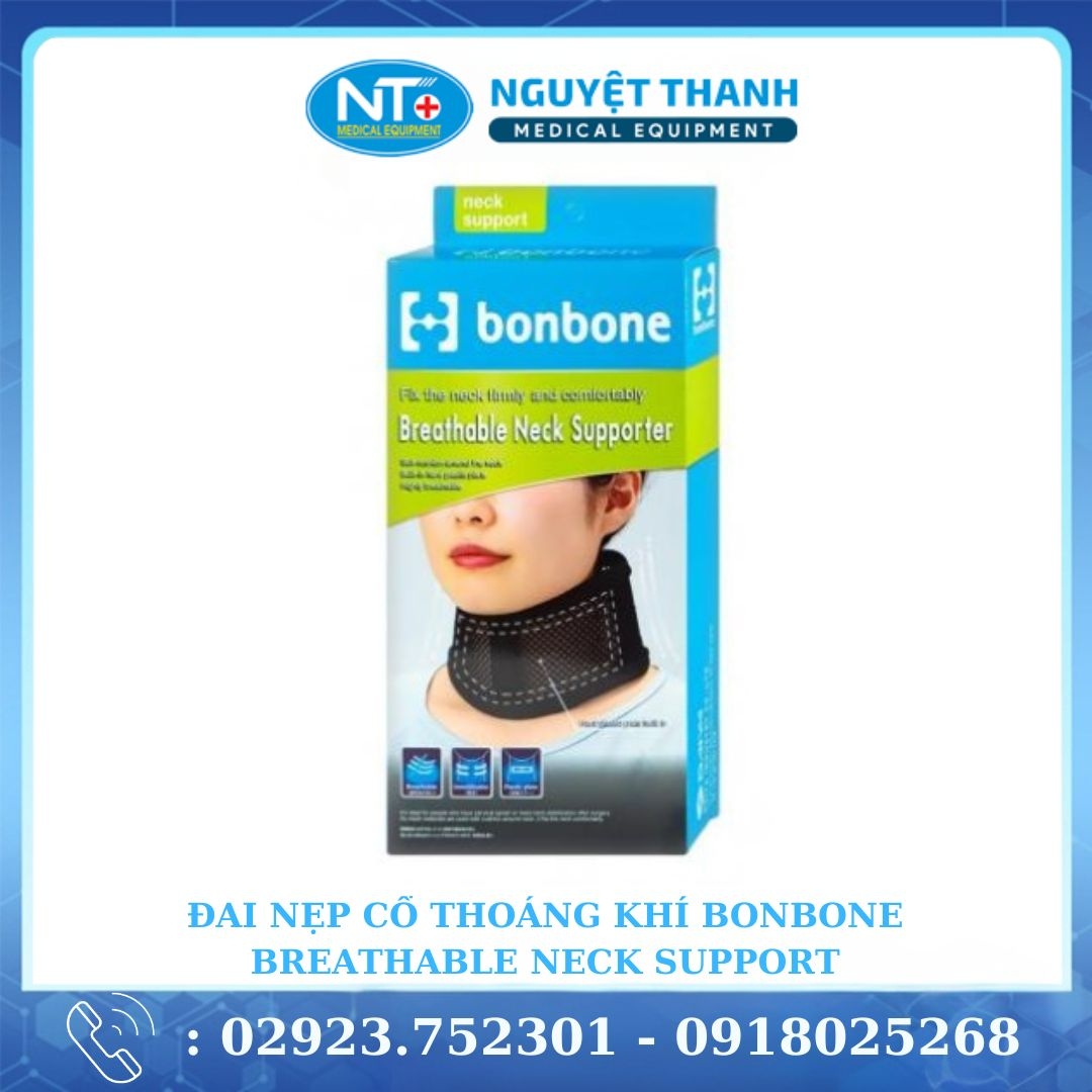Đai Nẹp Cổ Thoáng Khí  Bonbone Breathable Neck Support , hỗ trợ phục hồi tổn thương vùng cổ.