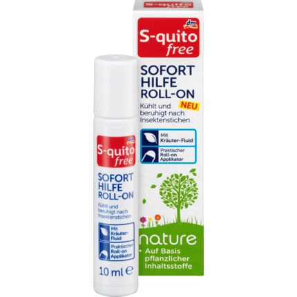 S-quitofree - Lăn chữa khi côn trùng cắn - Soforthilfe Roll-on nature, 10 ml