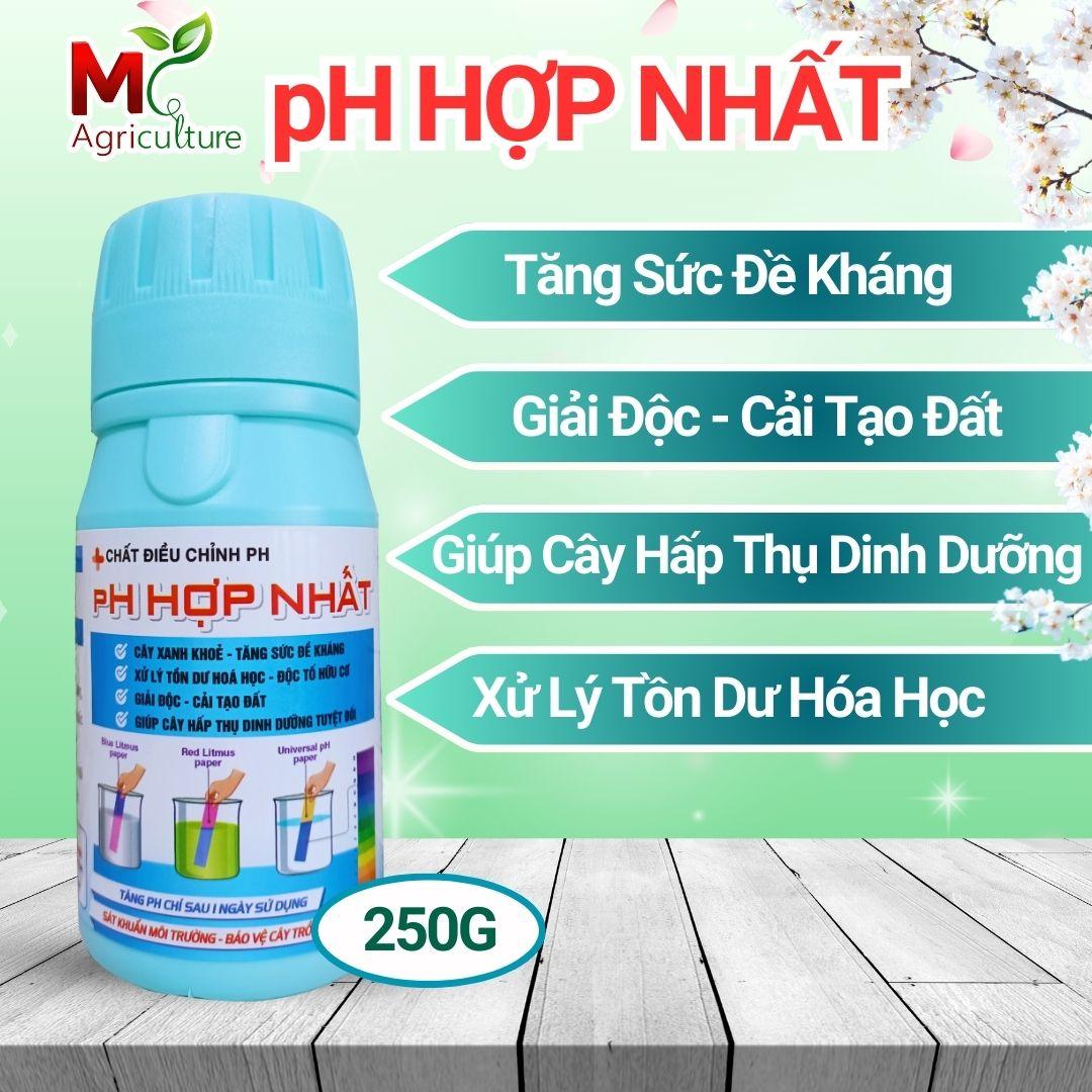CHẤT ĐIỀU CHỈNH pH HỢP NHẤT Chai 250g, Khử chua, Hạ phèn, Nâng pH cho đất, Cải tạo đất