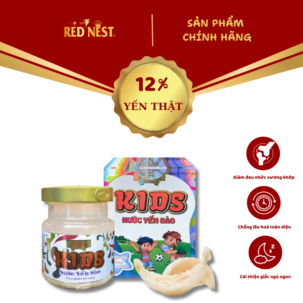 NƯỚC YẾN SÀO KIDS 12% LỌ 70ML RED NEST 