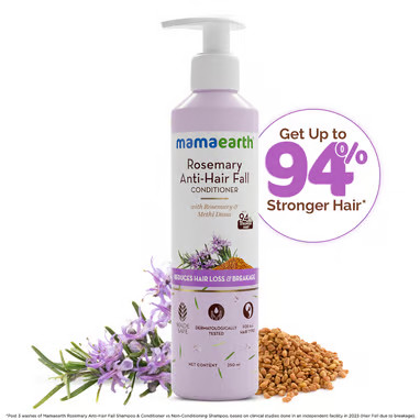 Dầu xả chống rụng tóc Rosemary với hương thảo & Methi Dana giúp giảm rụng và gãy tóc - Mama Earth Rosemari Anti Hair Fall Conditioner 250ml