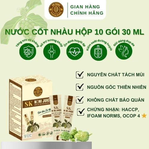 NƯỚC CỐT NHÀU SK NONI HỘP 10 GÓI 30 ML