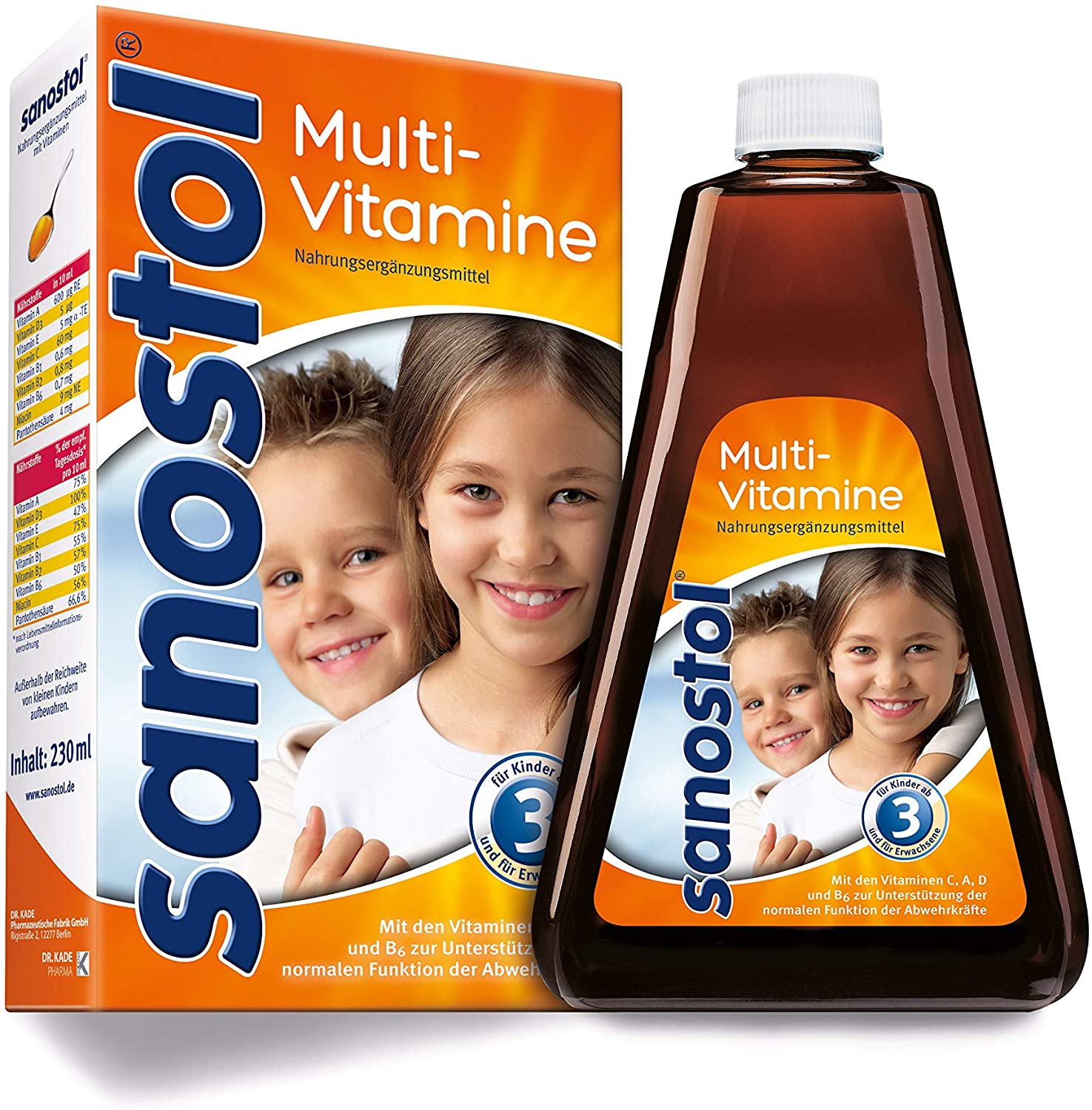 SANOSTOL 3 Multi Sanostol Sirup - Vitamin tổng hợp cho trẻ từ 3-10 tuổi, 460ml