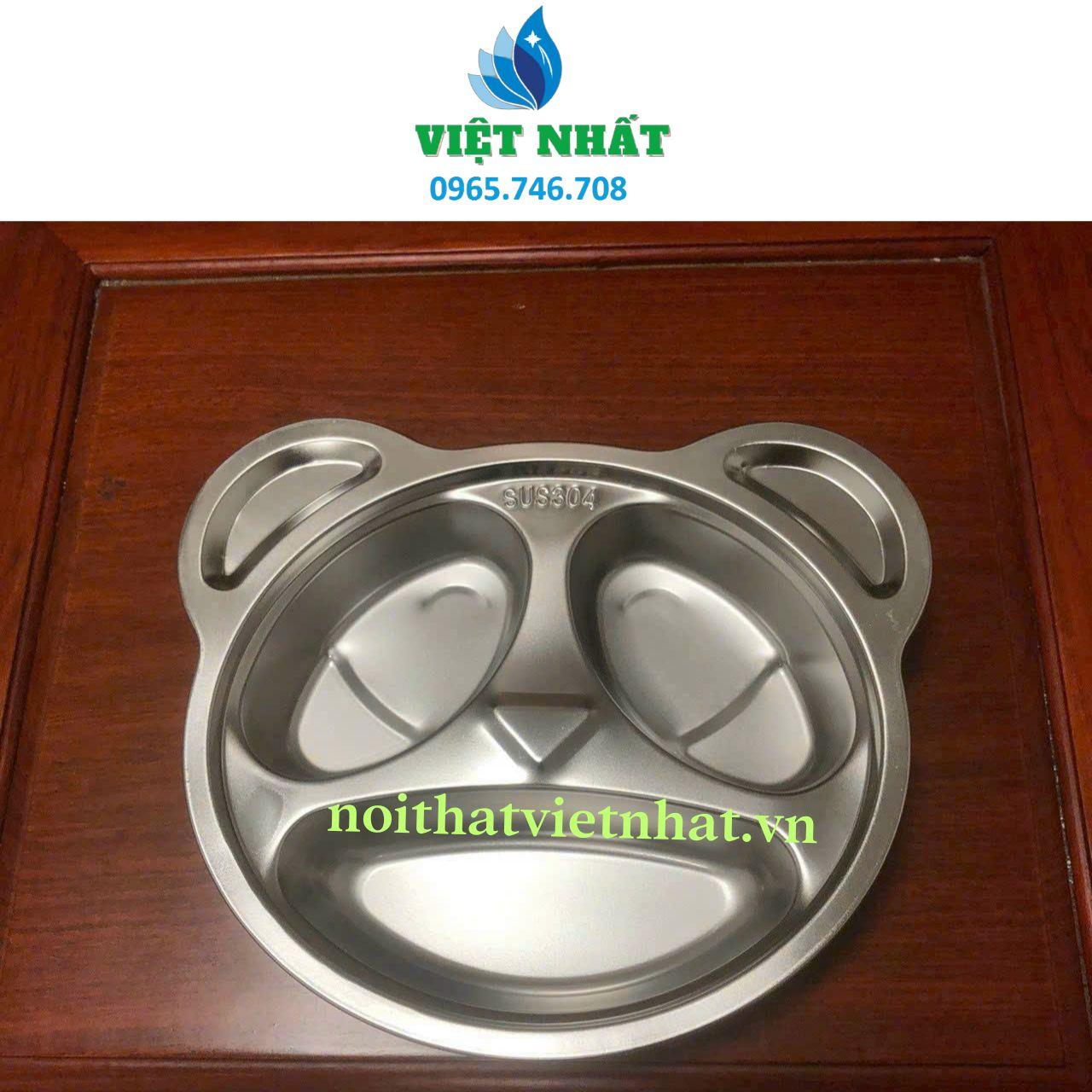 Khay ăn inox hình gấu dễ thương cho các bé – Lựa chọn an toàn và tiện lợi từ Inox Việt Nhất
