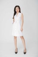 Đầm kiểu nữ SN P20081 Linen caro mờ