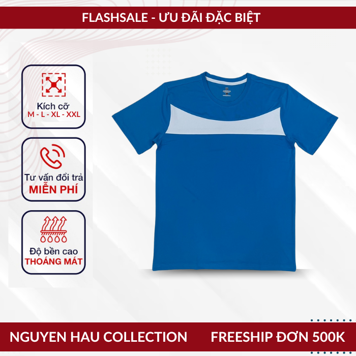 Áo Thun Thời Trang Thể Thao Nam Cổ Tròn Tay Ngắn - Mẫu 001
