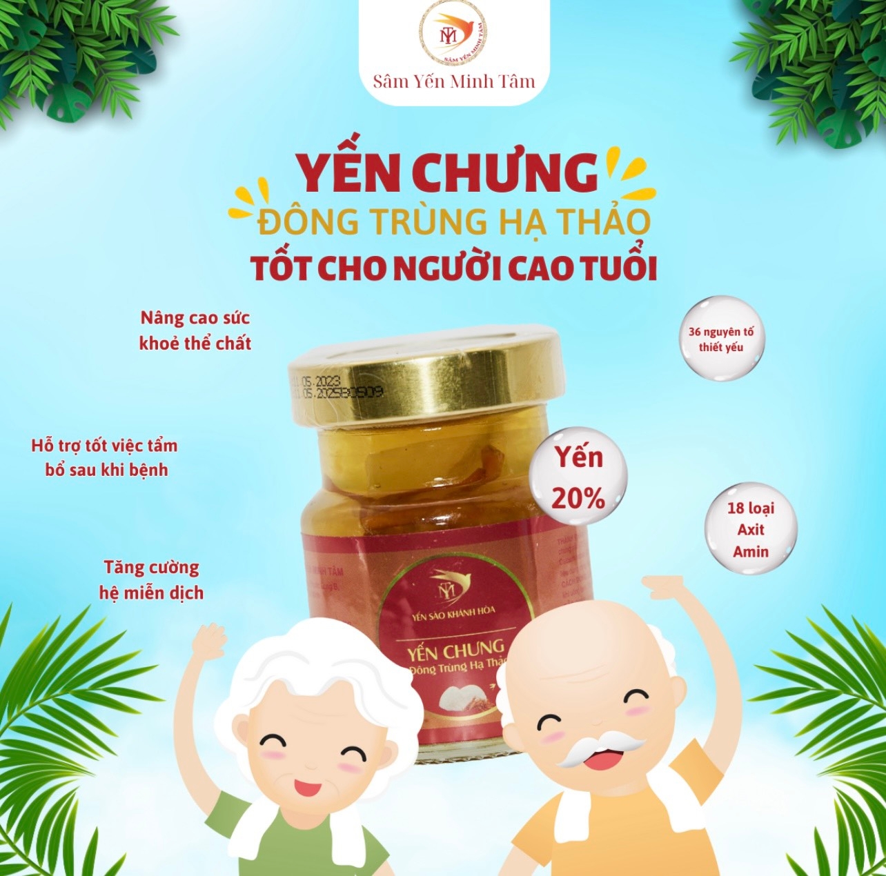 Yến Hũ Chưng Đông Trùng Hạ Thảo 20% 