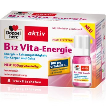 DOPPEL HERZ B12 Vita Energle - Thuốc bổ sung năng lượng, hiệu suất cho cơ thể và trí óc, hộp 8 lọ