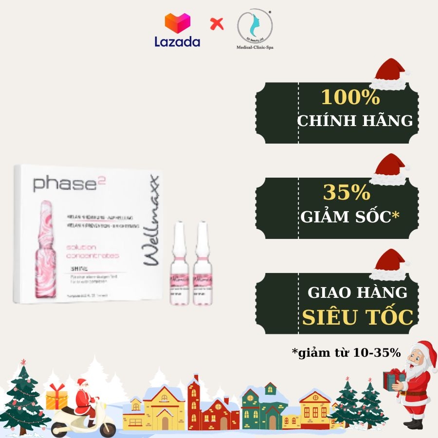 Huyết thanh phục hồi, sáng da Wellmaxx Phase 2 Solution Concentrate SHINE (7 ống/1 ml)