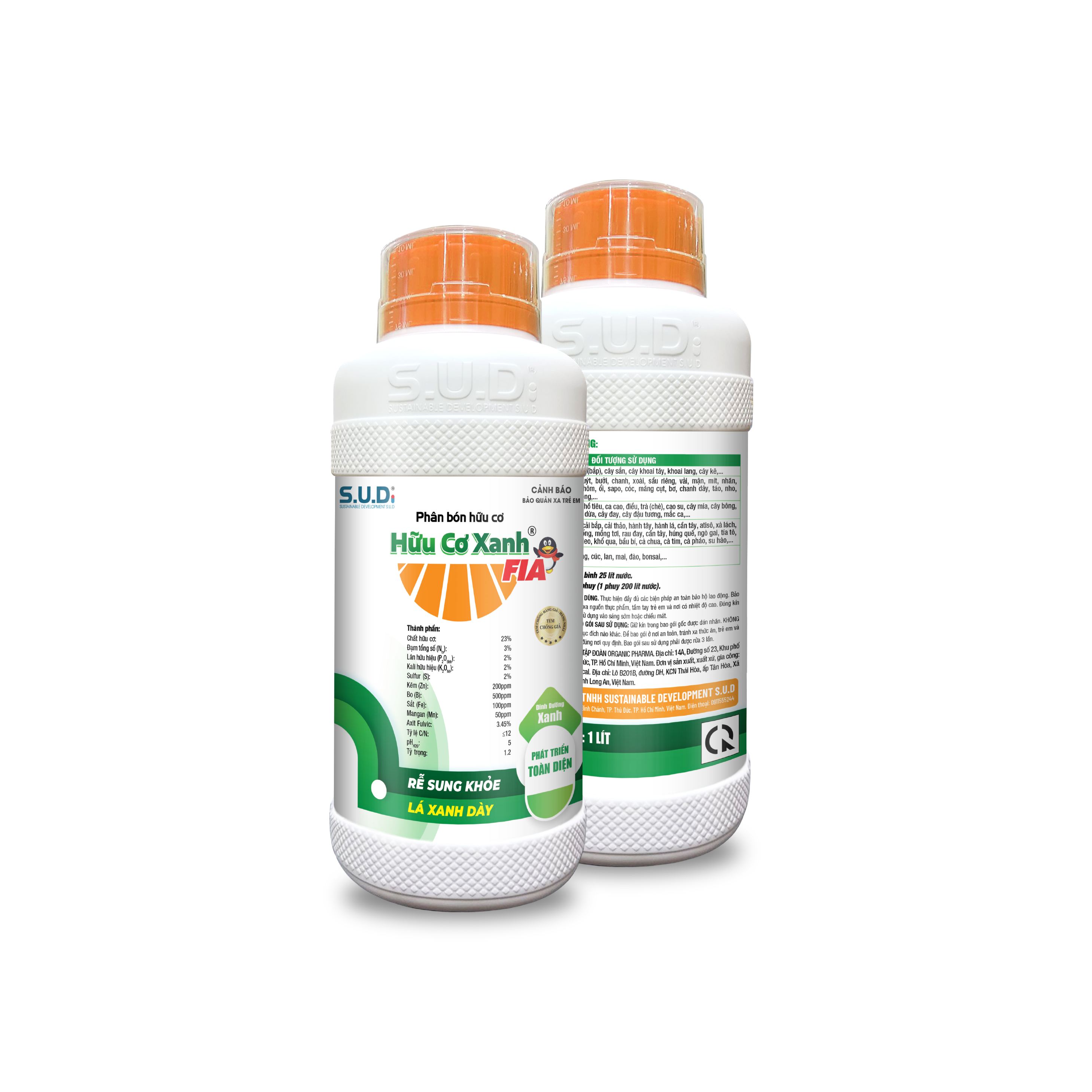 phân bón hữu cơ, hữu cơ xanh fia, công ty s.u.d, kích rễ, lá xanh dày