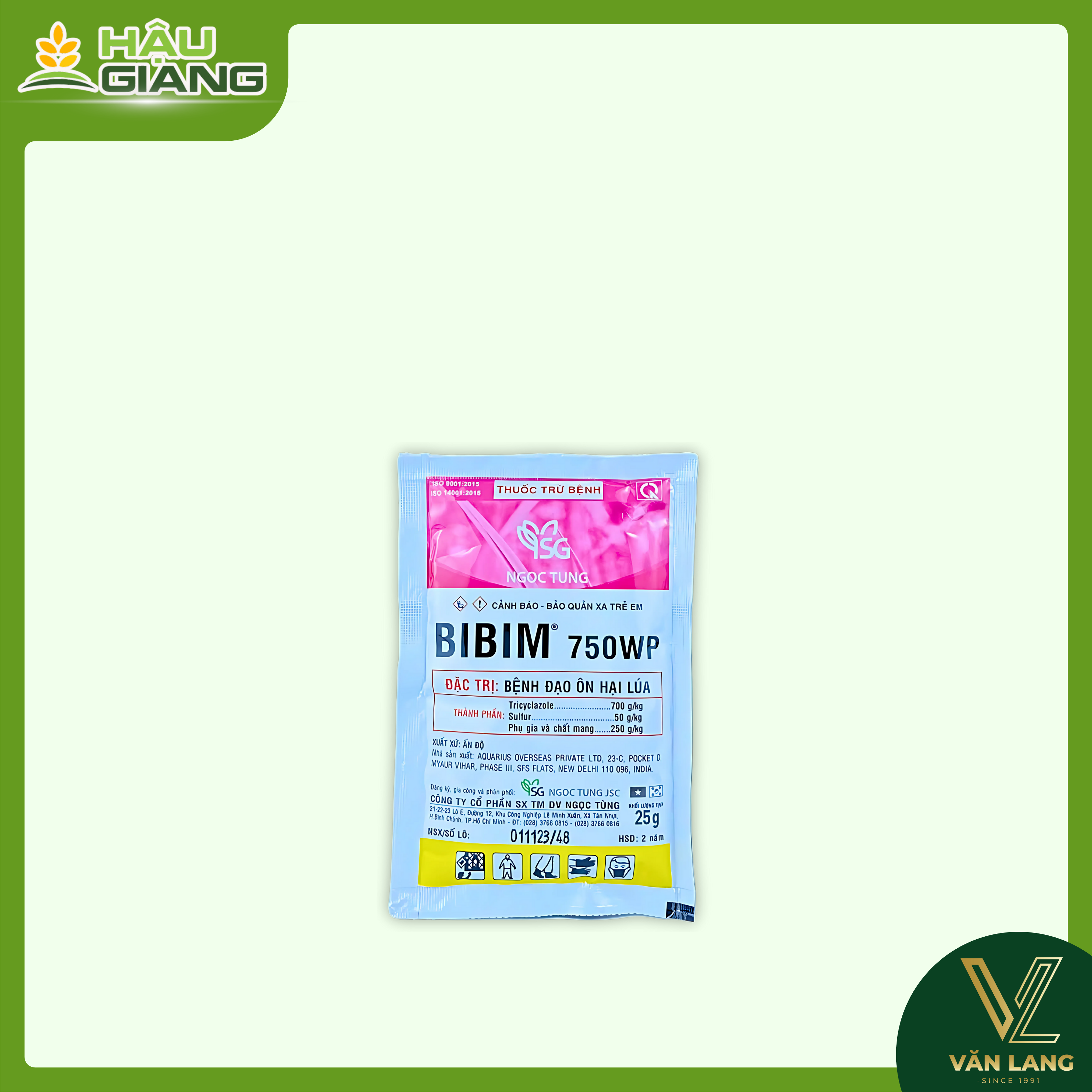 NGỌC TÙNG - Thuốc trừ bệnh BIBIM 750WP 25GR