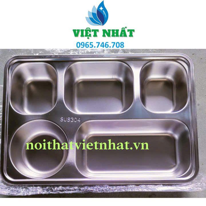 Khay Cơm Inox 5 Ngăn Sâu - Inox 304 Giá Rẻ: Inox Việt Nhất