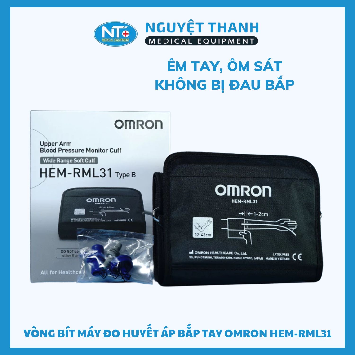 Vòng Bít Máy Đo Huyết Áp Bắp Tay Omron HEM-RML31