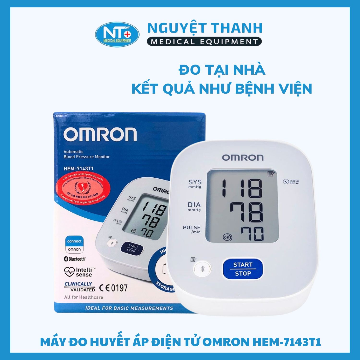 Máy Đo Huyết Áp Điện Tử Bắp Tay OMRON HEM-7143T1