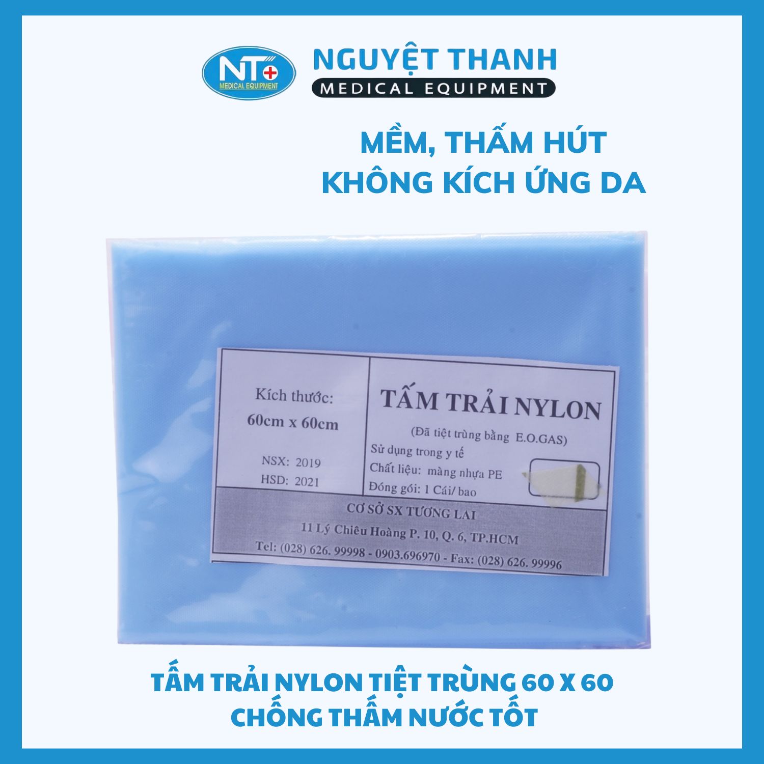 Tấm Trải Nilong Tiệt Trùng 60x60cm 
