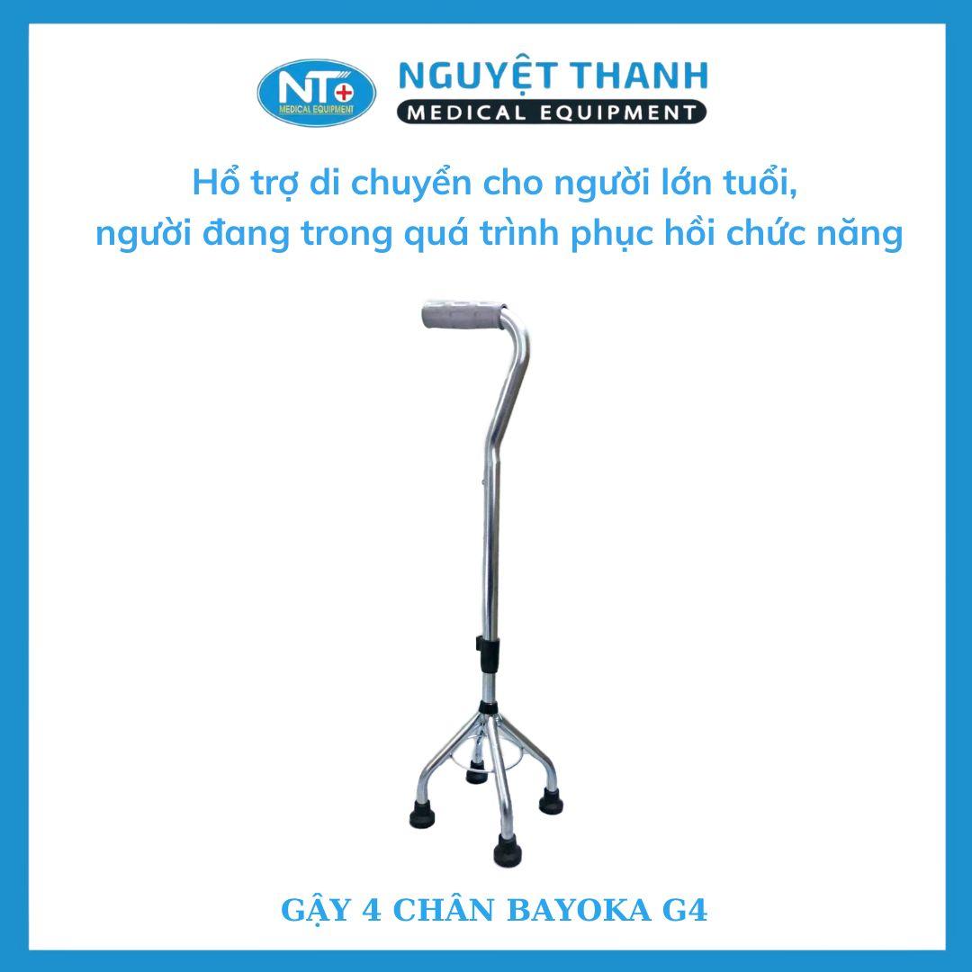 Gậy 4 Chân Cao Inox Bayoka G4
