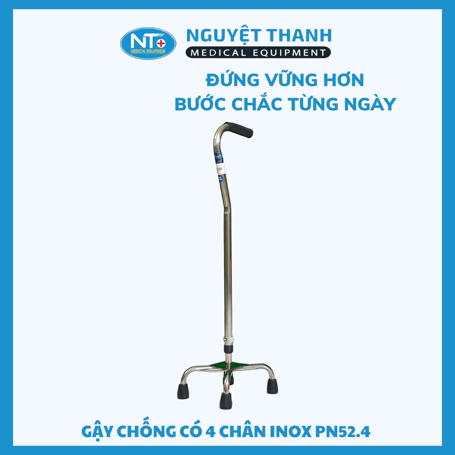 Gậy 4 Chân Inox PN52.4