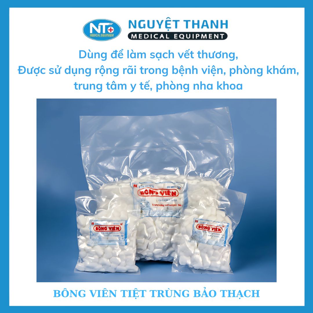 Bông Viên Tiệt Trùng  Bảo Thạch Gói 50g, 100g - Đơn vị: 1 Gói