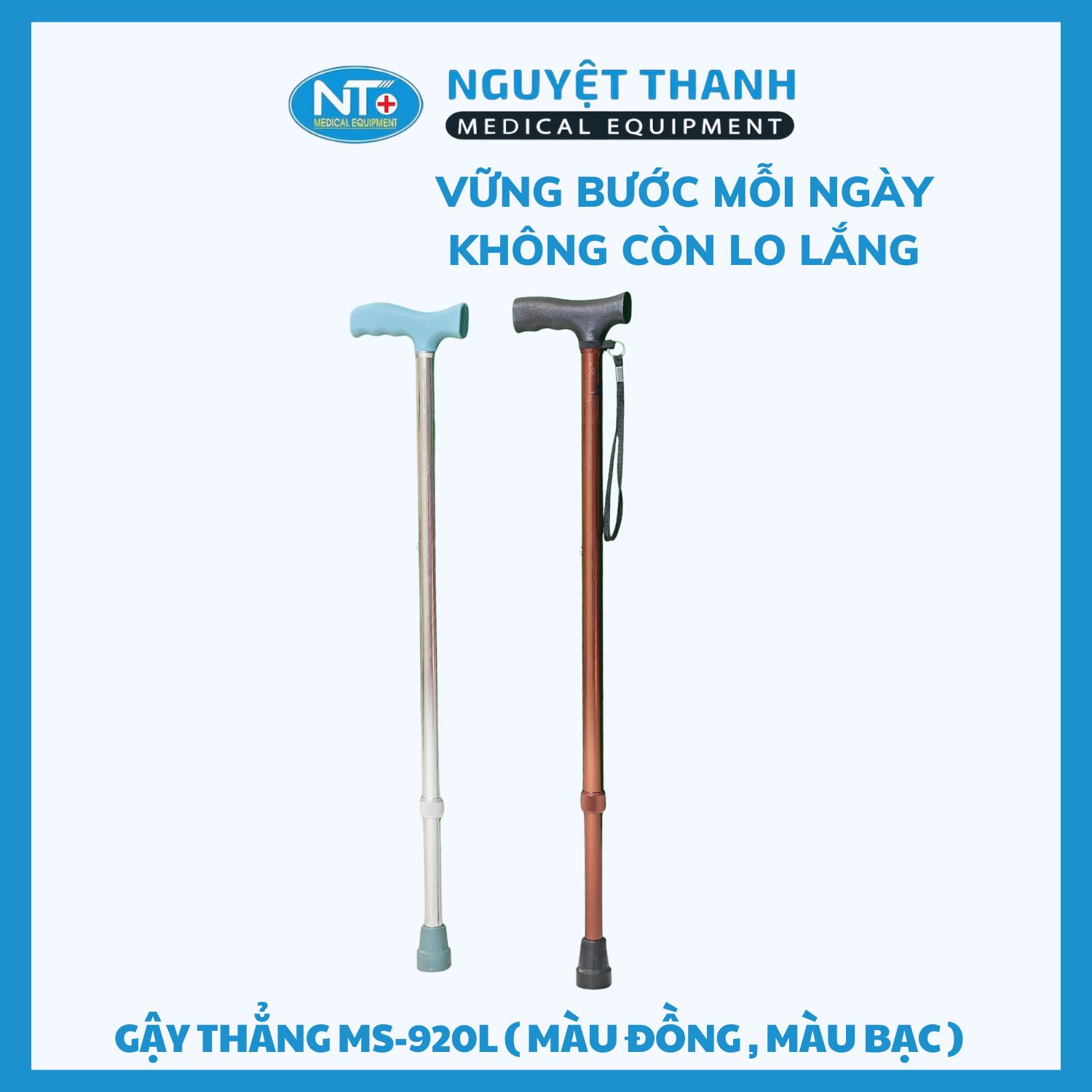 Gậy Thẳng MS-920L (Màu Đồng, Màu Bạc)