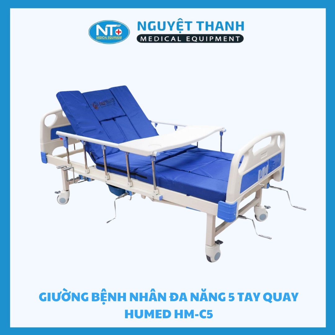 Giường bệnh nhân đa năng 5 tay quay Humed HM-C5