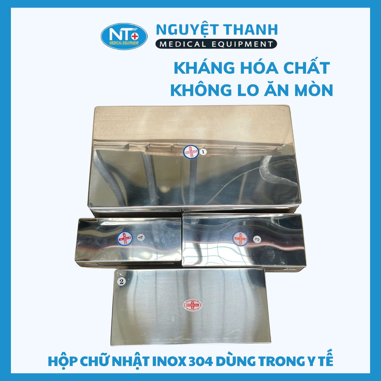 Hộp Chữ Nhật Inox 304 Dùng Trong Y Tế: Tiện Lợi, An Toàn
