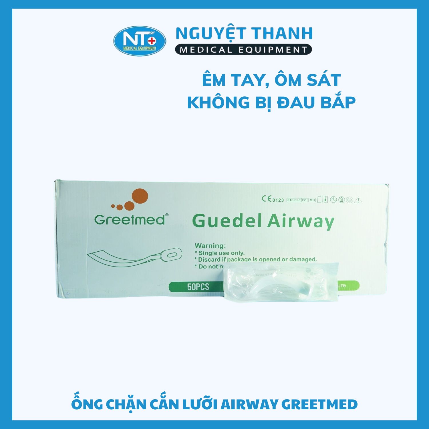 Ống Chắn Lưỡi Airway Greetmed Số 1, 2, 3