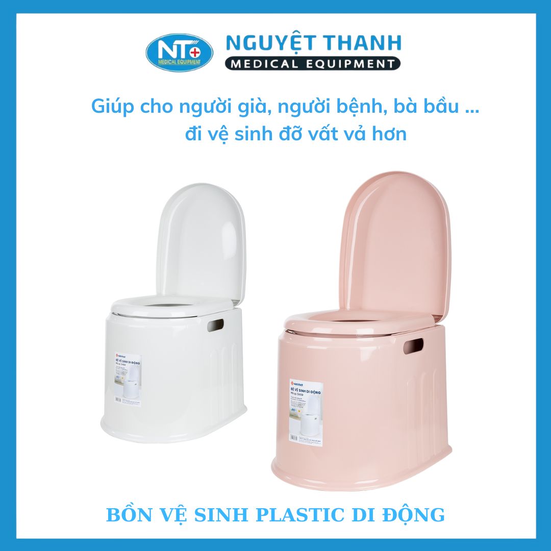 Bồn Vệ Sinh Di Động Plastic Dùng Cho Người Lớn