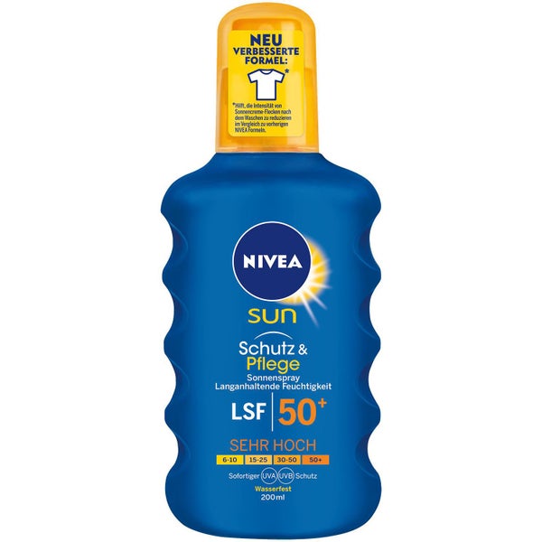 NIVEA SUN - XỊT CHỐNG NẮNG BẢO VỆ VÀ DƯỠNG DA, KHÔNG Ố VẢI SPF 50+ ; 200ml