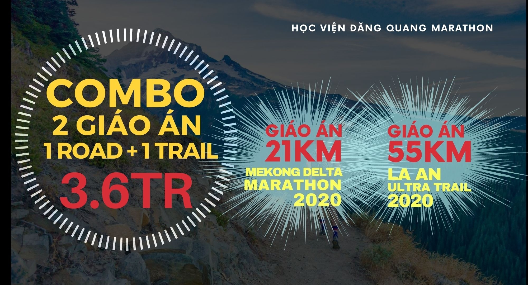 COMBO GIÁO ÁN 21KM MEKONG DELTA MARATHON + GIÁO ÁN 55KM LA AN ULTRA TRAIL