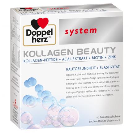 DOPPELHERZ Kollagen Beauty - Collagen dạng uống làm đẹp da, hộp 10 ống