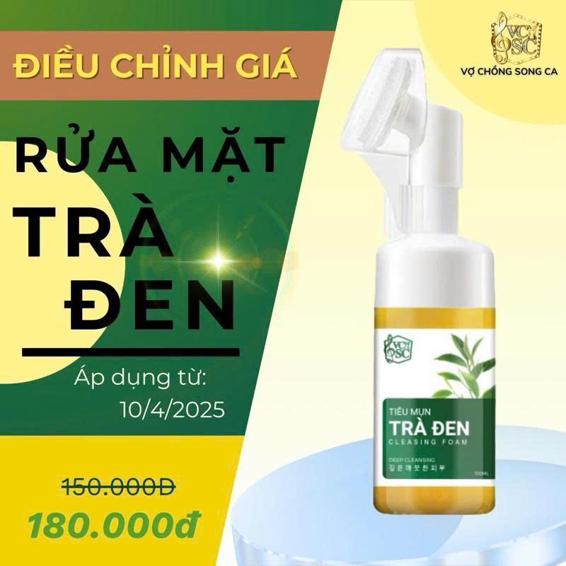 Sữa Rửa Mặt Tiêu Mụn Trà Đen VCSC  - Làm sạch sâu Kiềm nhờn Ngừa mụn