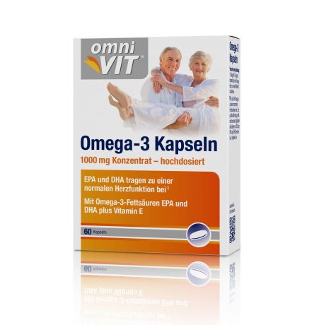 OmniVIT Omega 3 Kapsel 1000mg - Viên nang với axit béo omega-3 EPA và DHA , hộp 60 viên