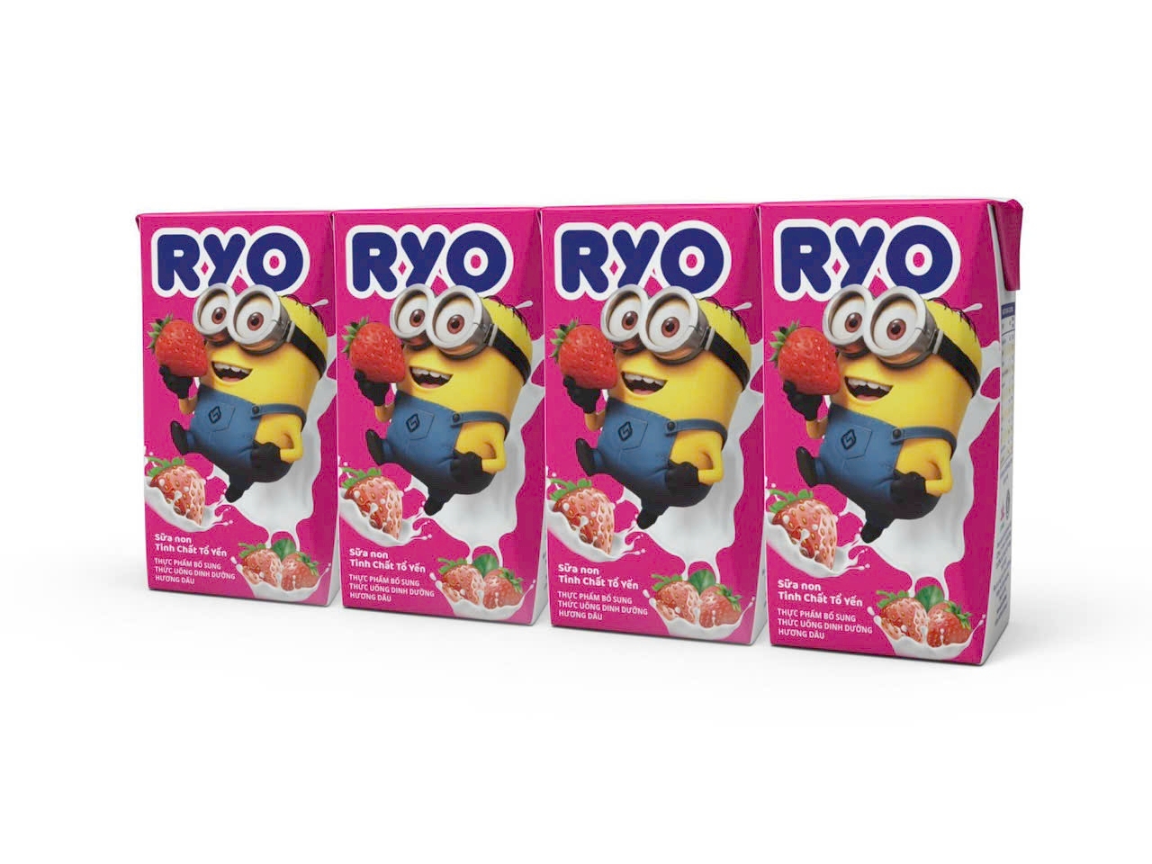 Ryo sữa dinh dưỡng bổ sung sữa non và yến sào vị dâu 110ml