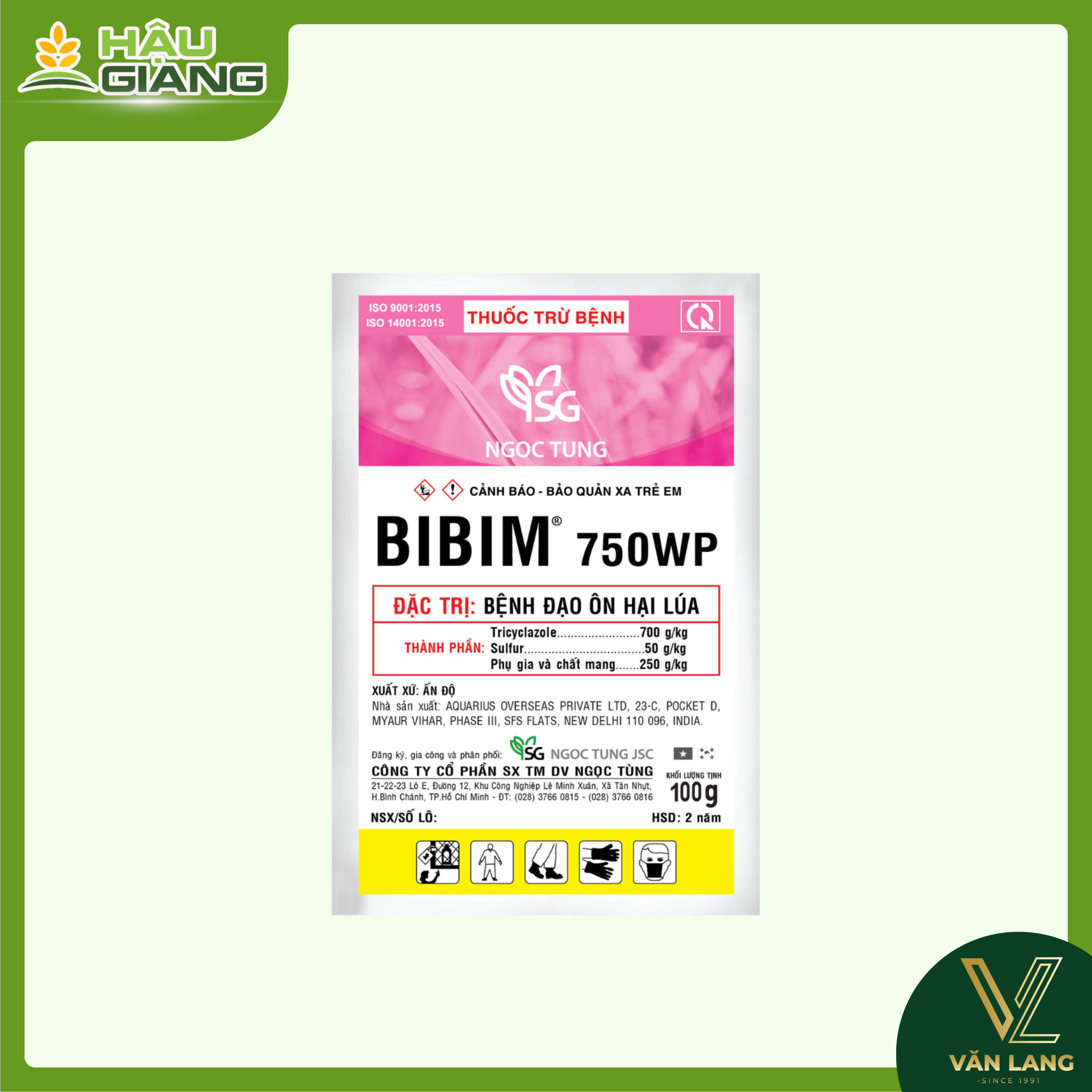 NGỌC TÙNG - Thuốc trừ bệnh BIBIM 750WP 100GR
