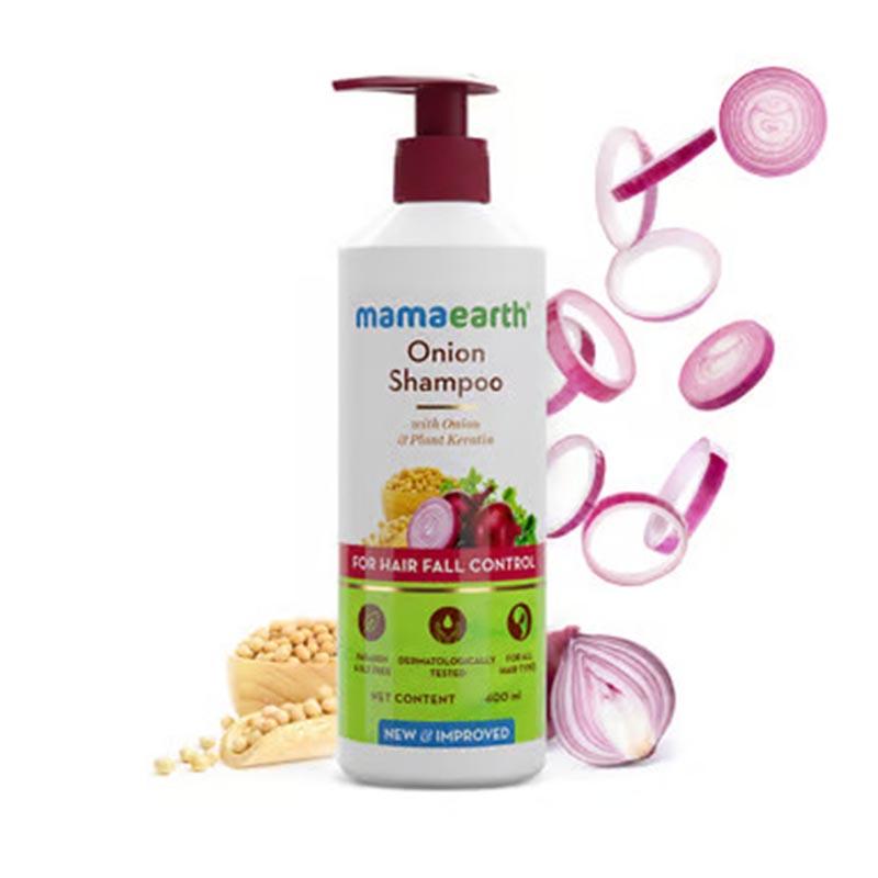 Dầu Gội Hành Tây & Keratin Thực Vật Chống Rụng Tóc - Mama Earth Onion Shampoo, 250ml