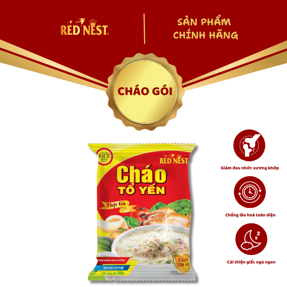CHÁO TỔ YẾN THỊT GÀ THÙNG 30 GÓI REDNEST