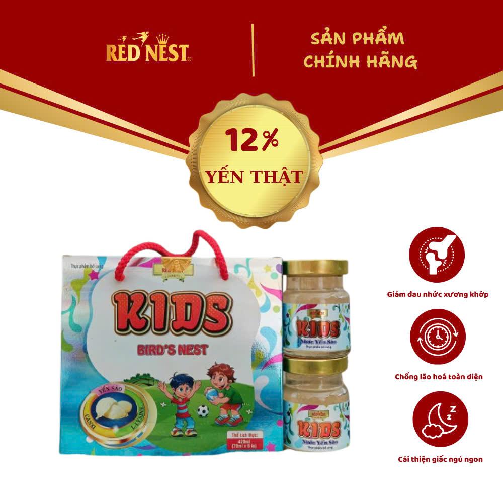 NƯỚC YẾN SÀO KIDS 12% XÁCH 6 RED NEST