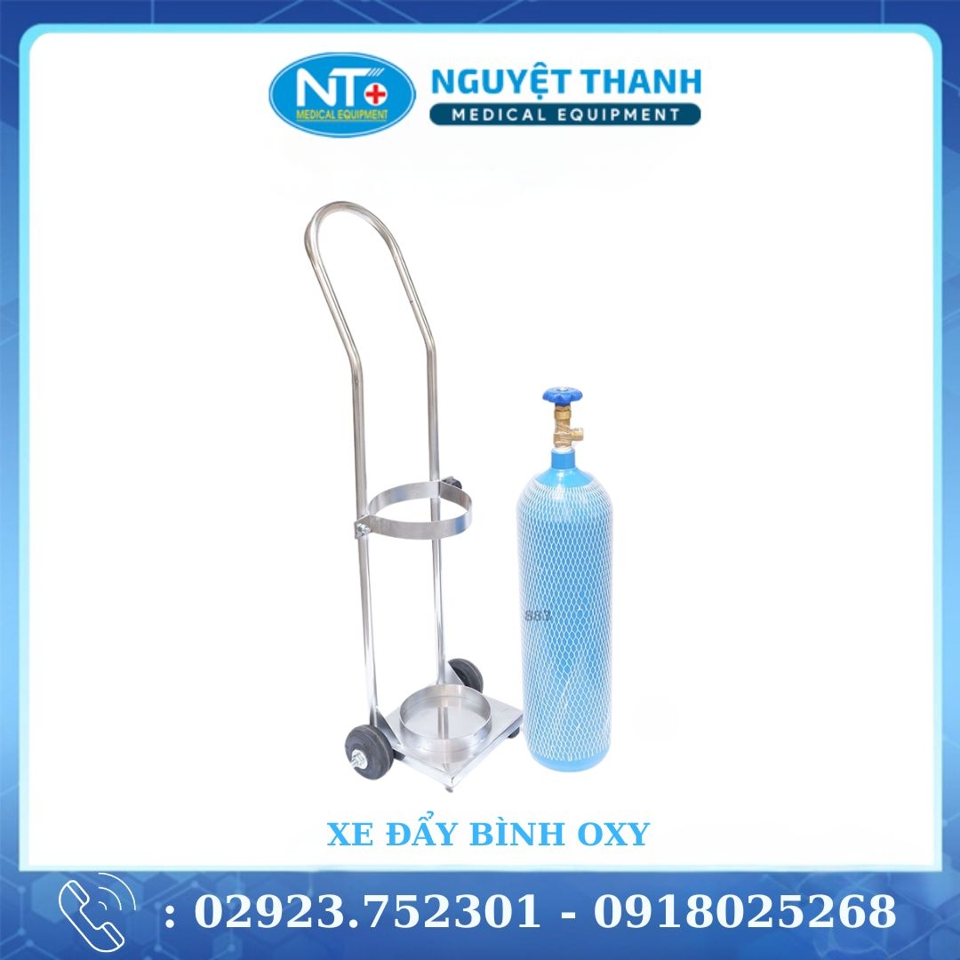 Xe Đẩy Bình Oxy 2 Khối , 6 Khối