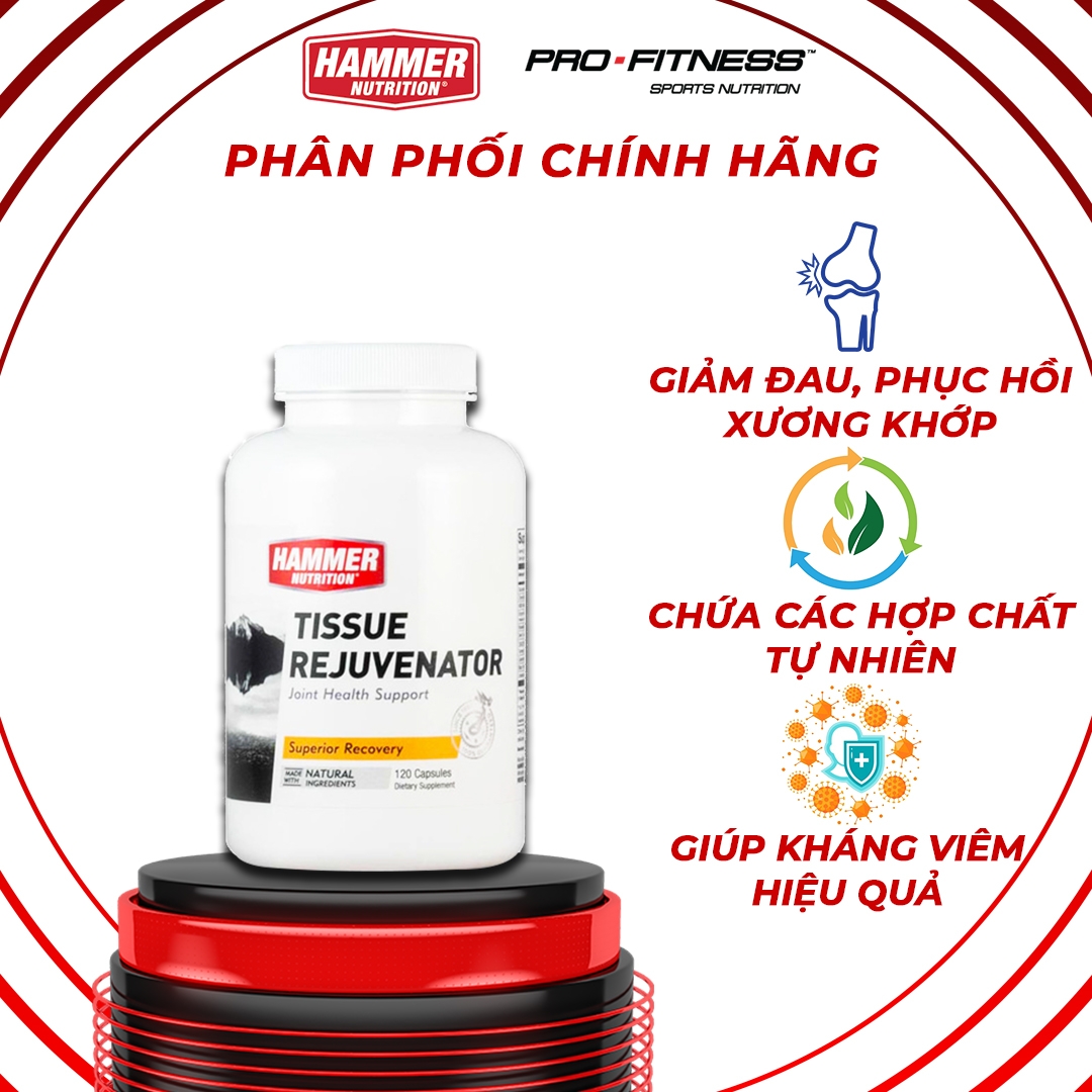 Viên phục hồi sức khỏe Tissue Rejuvenator Hammer Nutrition giảm đau nhức xương khớp bị tổn thương, chấn thương hiệu quả