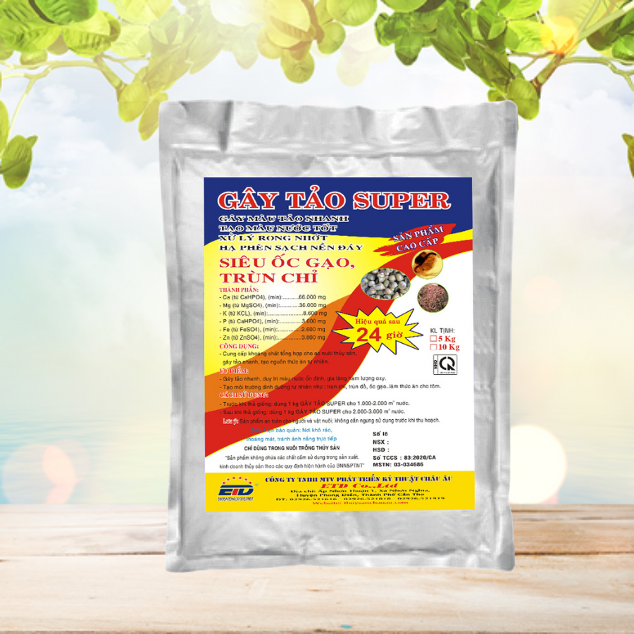 GÂY TẢO SUPER - Gây Màu Tảo Nhanh, Xử Lý Rong Nhớt, Hạ Phèn, Siêu Ốc Gạo, Trùn Chỉ