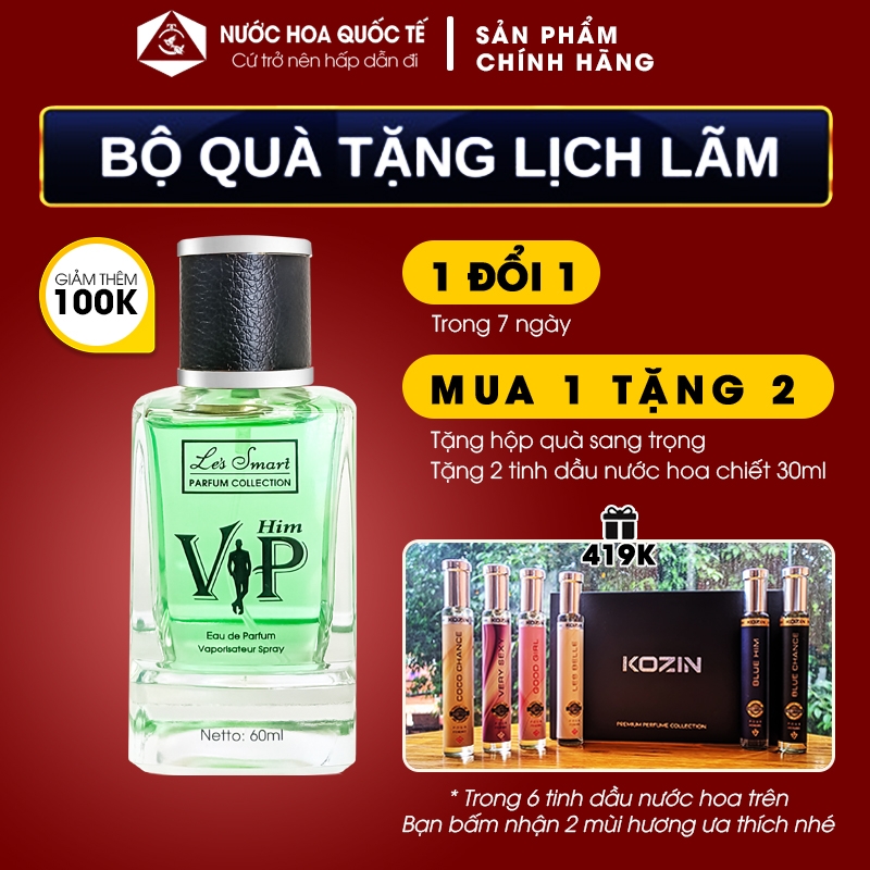 Nước Hoa Nam Cao Cấp Le's Smart VIP Him 60ml