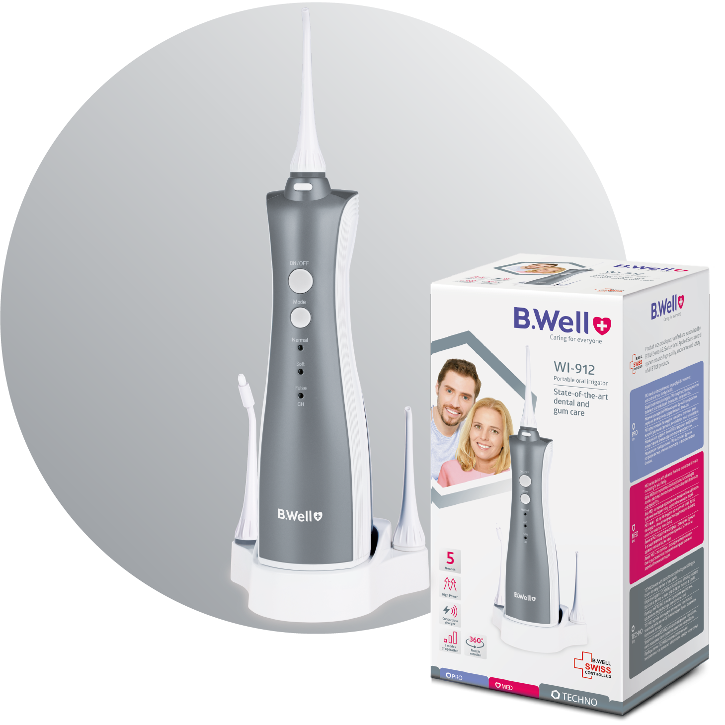 Máy tăm nước Du lịch B.Well Swiss WI-912 Yokids Plaza