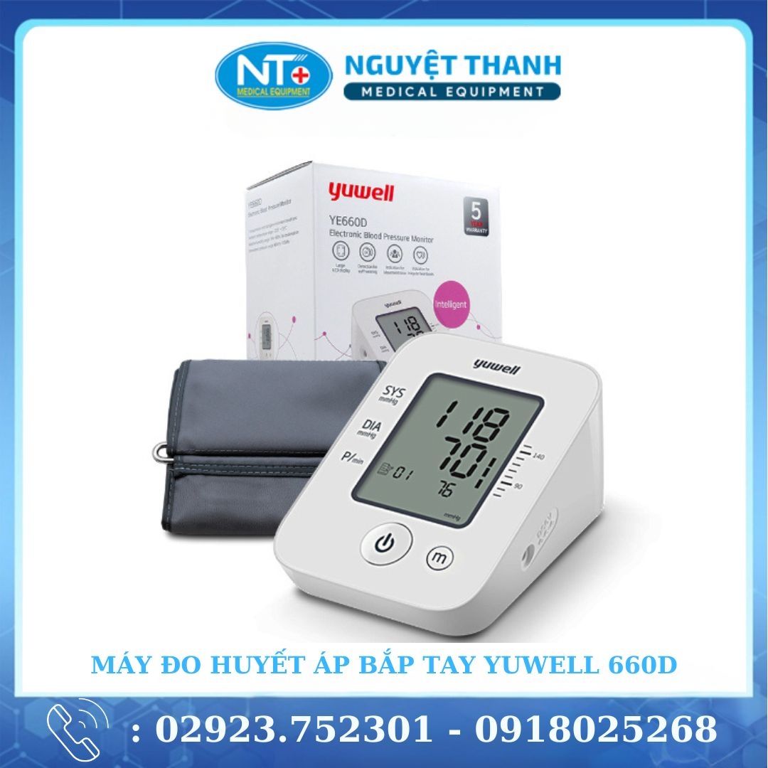 Máy Đo Huyết Áp Điện Tử Bắp Tay YUWELL 660D