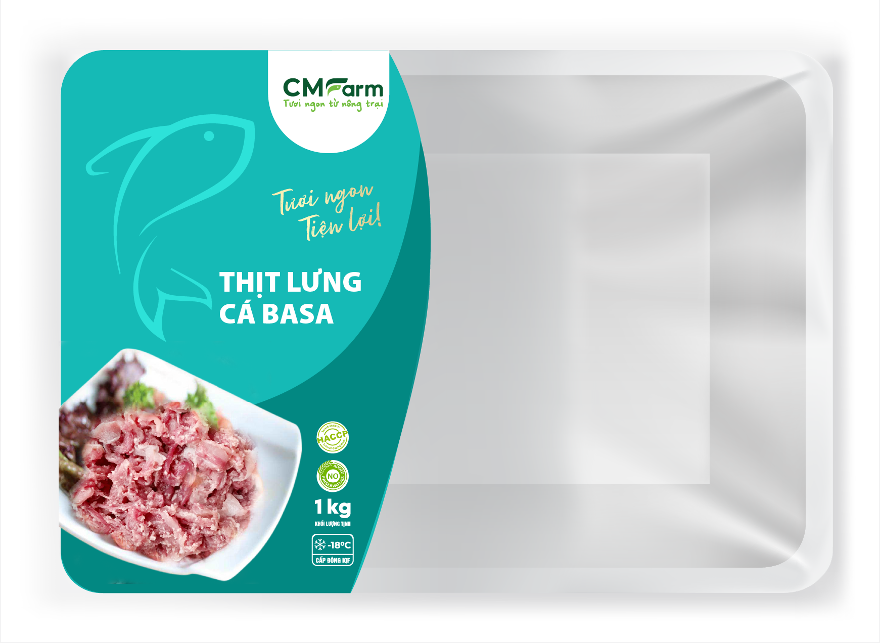 Thịt lưng cá (vụn cá đỏ) Basa 1kg