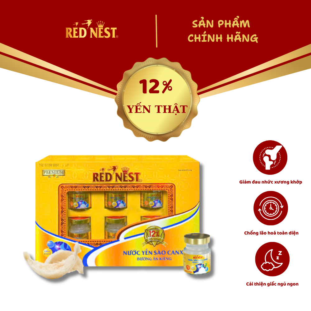 NƯỚC YẾN SÀO CANXI 12% HỘP QUÀ REDNEST