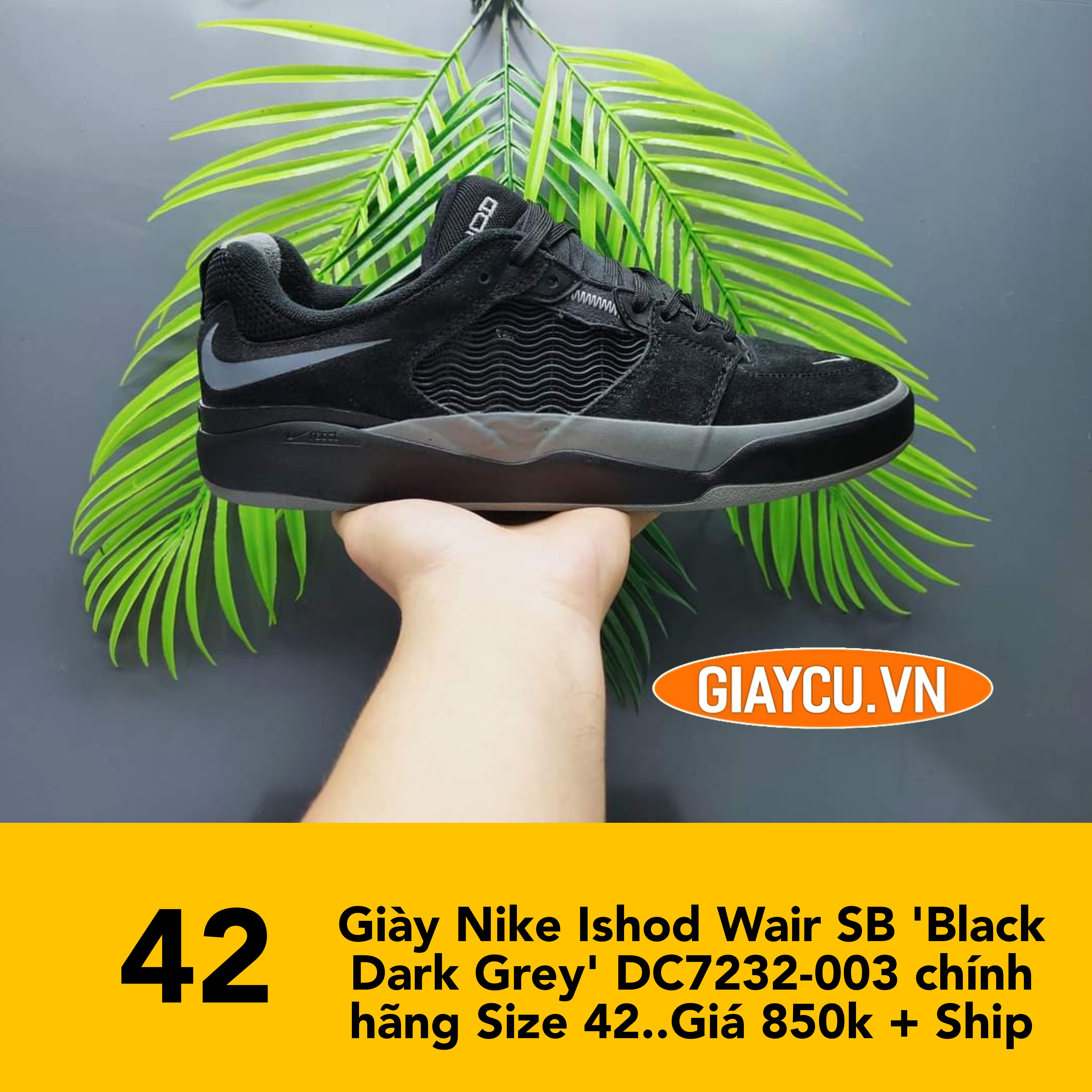 Giày Nike Ishod Wair SB 'Black Dark Grey' DC7232-003 chính hãng