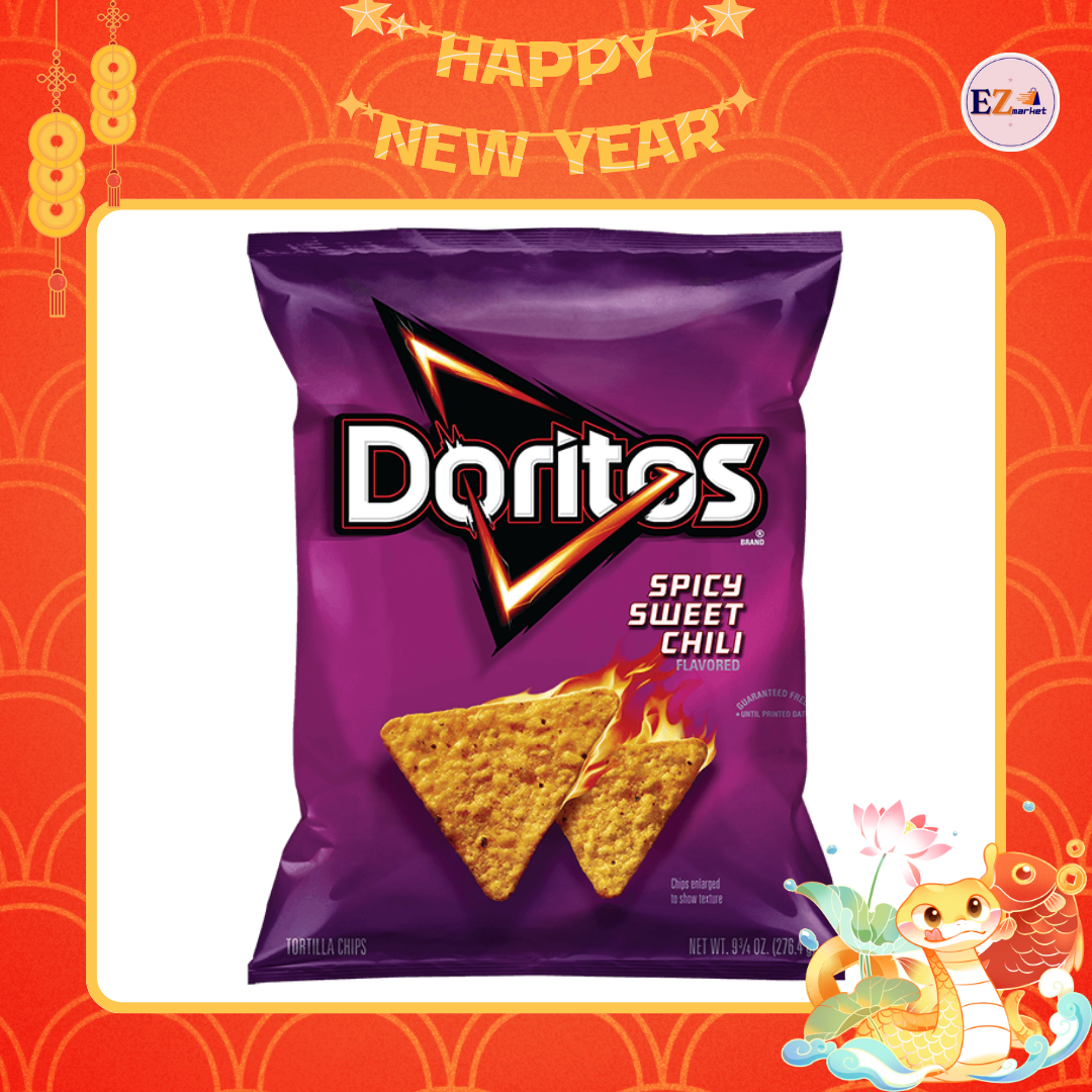 Bánh snack bắp chiên vị Cay Ngọt Doritos Spicy Sweet Chilli  311.8 g tortilla chips