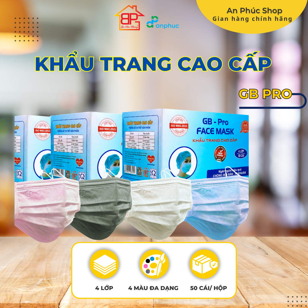 Khẩu trang cao cấp GB Pro 4 lớp