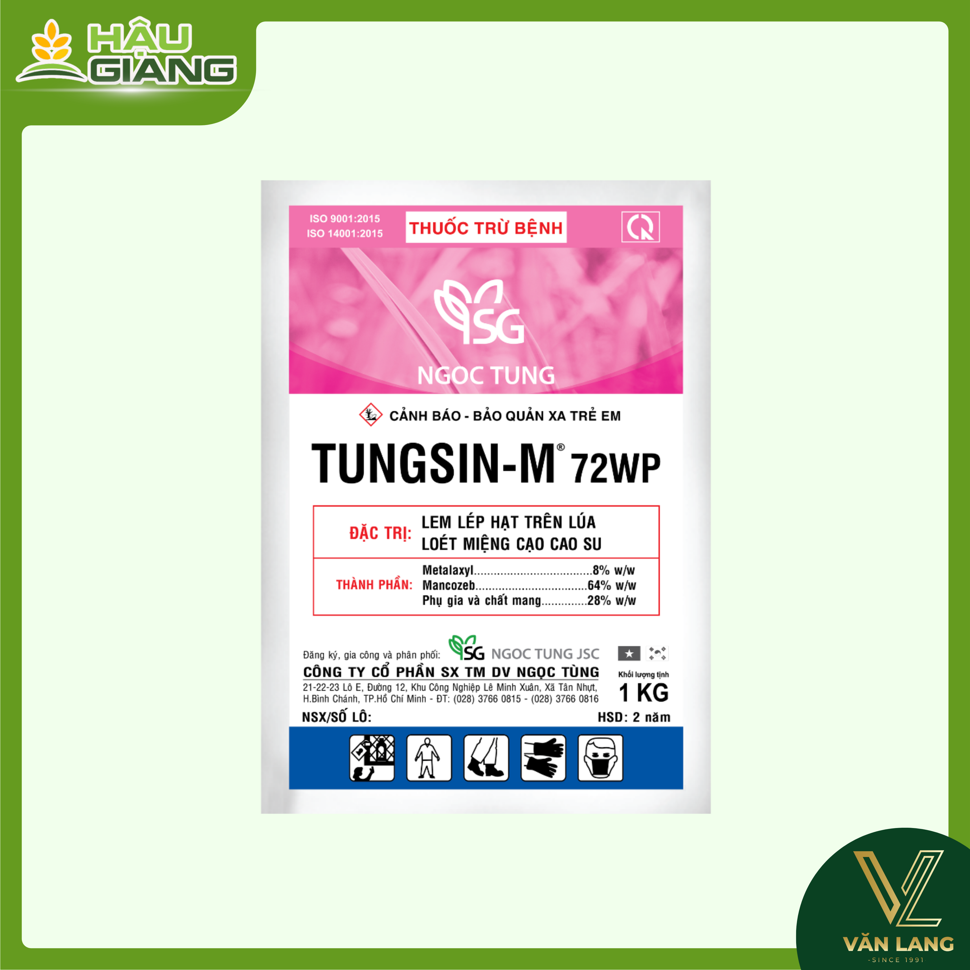 NGỌC TÙNG - Thuốc trừ bệnh TUNGSING-M 72WP 1KG